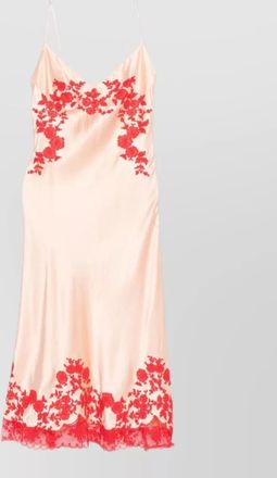 Ermanno Scervino long dress floral embroidery lace trim midi