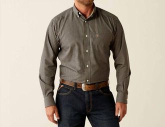 Ariat Wrinkle Free Ferris Classic Fit Shirt In Navy