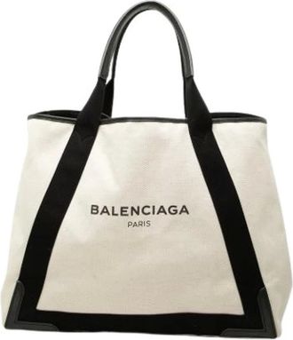 Balenciaga Pre-owned Navy Cabas - Pre-owned - Mujer - Blanco - ONE SIZE