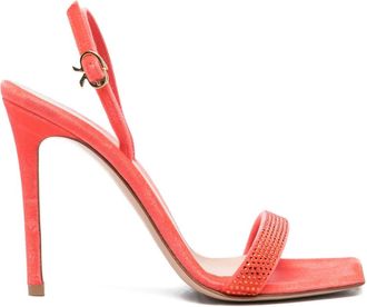 Gianvito Rossi 105 mm Izzy slingback sandalen verfraaid met kristallen - Rood