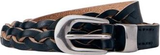 Our Legacy 2 cm Gevlochten Riem - Heren - Riemen - Zwart - 100 CM - Leer - Accessoires