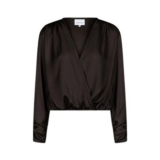 Dante6 Crazyabout Top - Dames - Blouses & Shirts - Bruin - Maat: S Satijn