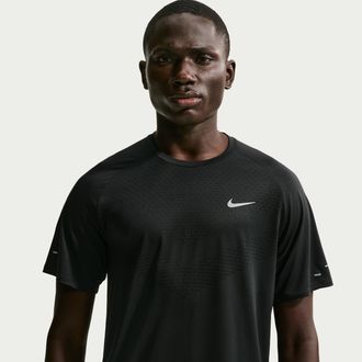 Nike Mens Stride Dri-FIT ADV Short-Sleeve Running Top in Black | HV5203-010