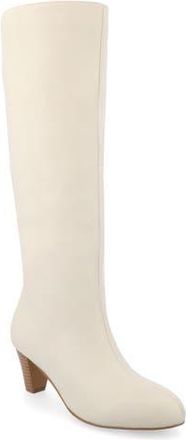 Journee Collection Jovey Tall Boots in Bone at Nordstrom Rack, Size 5.5