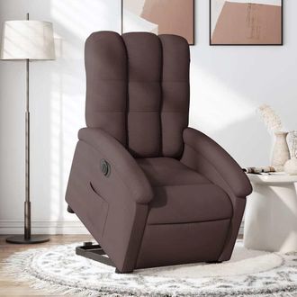 vidaXL Vidaxl - Sill&oacute;n El&eacute;ctrico Reclinable Elevable De Tela Marr&oacute;n Oscuro