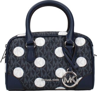 Michael Kors Thompson Handtas Dames Stof Blauw/Marineblauw