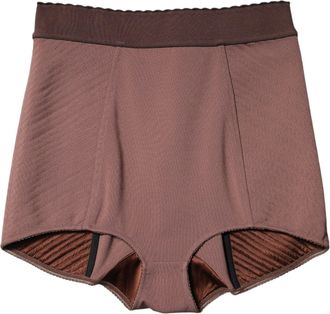 Dolce & Gabbana Brown Viscose High Waisted Hot Pants Womens Shorts