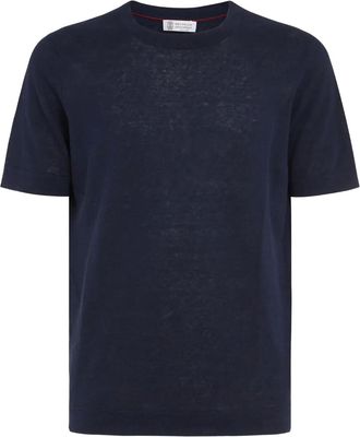 Brunello Cucinelli Maglione a maniche corte - Blu