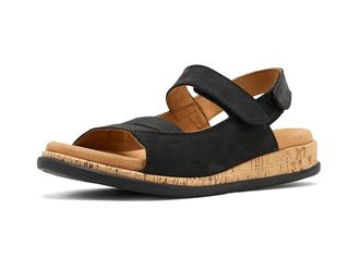 Trotters Gemini Sandals Womens Sandals Black Nubuck : 10.5 N (AA), Leather