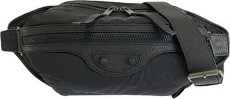 Balenciaga Black Nylon Leather Pouch Sling Bag (Pre-Owned)