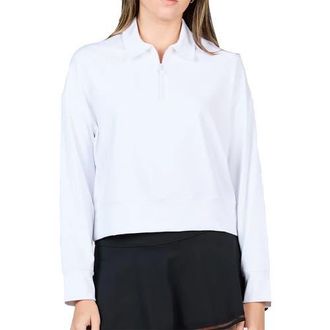 Sofibella Staples Quarter-Zip Womens Golf Pullover in White at Nordstrom, Size X-Small