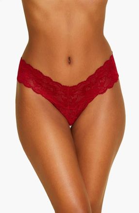 Cosabella Nsn Cutie Low Rise Thong in Sindoor Red at Nordstrom