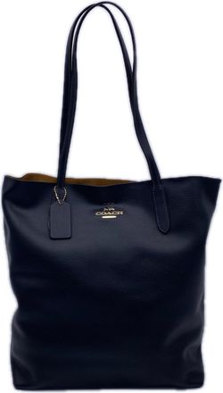 Coach Black Leather Tote Bag (Pre-Owned)