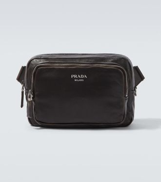 Prada Distressed leather crossbody bag