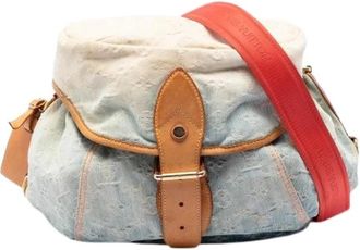 Louis Vuitton Pre-owned The Sunshine Crossbody Bag - Dames - Vintage Schoudertas - Blauw - ONE Size - Leer - Vintage