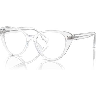 Tory Burch 52mm Round optical glasses in Transparent at Nordstrom