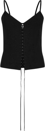 Alexander McQueen Alexander McQueen, Sleeveless Tops, female, Black, Size: 2XS Alexander McQueen Top Black