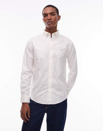 Tommy Hilfiger Camicia in flanella bianca-Bianco