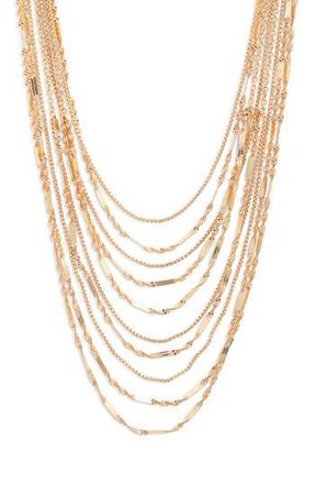 Open Edit Layered Chain Necklace in Gold at Nordstrom Rack