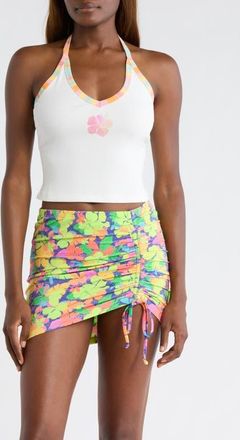 Kulani Kinis Printed Dip Halter Tank in Summer Sundae at Nordstrom, Size X-Small