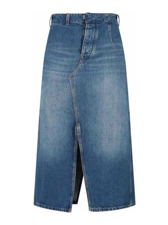 Victoria Beckham Gonna Midi In Denim