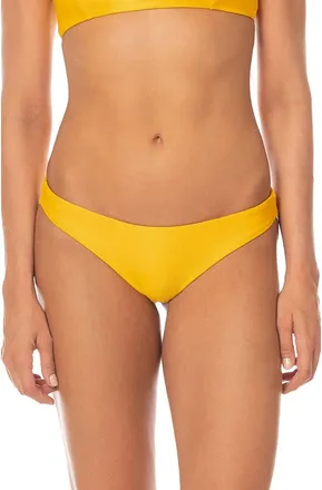Maaji Sunbeam Sorbet Iconic Reversible Bikini Bottoms in Yellow at Nordstrom, Size X-Large