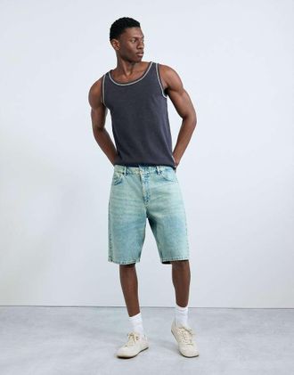 Desigual Hybrid - Bermuda in denim blu