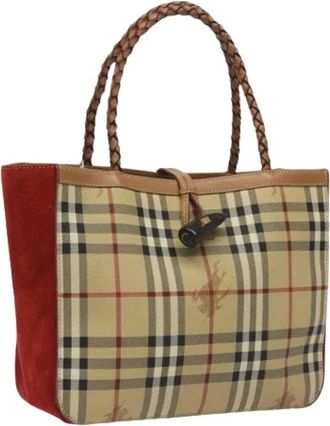 Burberry Pre-owned Tote Bags, female, Beige, Size: ONE SIZE Pre-owned Vintage Tote Bag