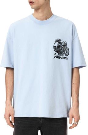 AllSaints Panhead Graphic T-Shirt in Villa Blue at Nordstrom, Size Xx-Large
