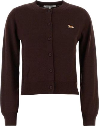 Maison Kitsun&eacute; Truien & Vesten, Dames, Bruin, L, Cardigans