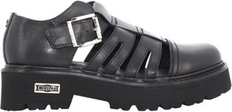 Cult Slash Lace-Up Schoen - Dames - Sandalen - Zwart - 41 EU - Leer - Schoenen