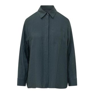 Max Mara Shirts, female, Blue, Size: XS Poplin Shirt