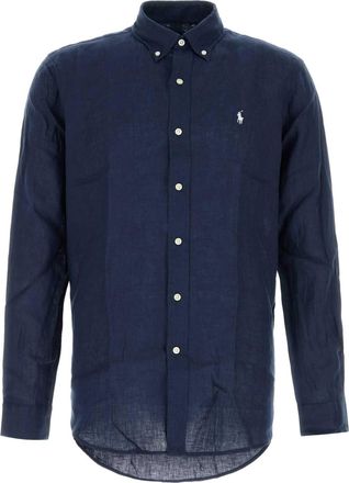 Polo Ralph Lauren Navy Blue Linen Shirt