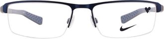 Nike Demo Rectangular Mens Eyeglasses NIKE 8097N 400 55