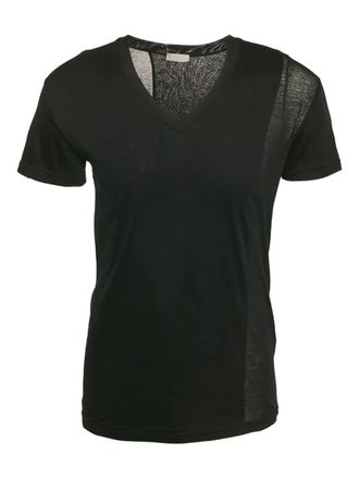 Dior 2024 semi-doorzichtig T-shirt - Zwart