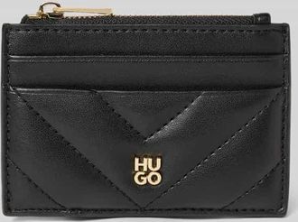 HUGO BOSS Kartenetui in Leder-Optik CHRIS 2.0 QU_CARD Z in Black, Größe 1