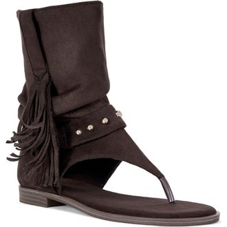 Azalea Wang Rainer Ankle Cuff Sandal in Chocolate at Nordstrom, Size 10