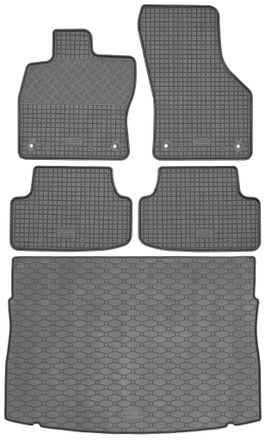 OEM Volkswagen Golf Vii Hatchback De 10/2012 A 12/2019. Juego: Alfombrillas De Goma Para Coche + Alfombrilla Para Maletero