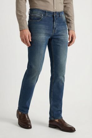 Olymp 5-Pocket-Jeans OLYMP Oskar, Herren, Gr. 32, L&auml;nge 34, indigo, Obermaterial: 98% Baumwolle, 2% Elasthan, Jeans 5-Pocket-Jeans