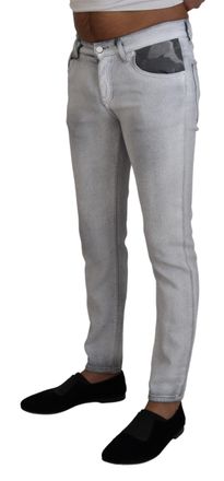 Dolce & Gabbana Gray Washed Skinny Men Denim Jeans Cotton Clothing