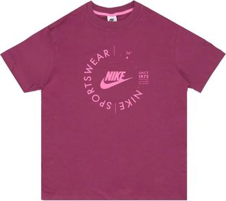 Nike Utility Tee T-shirt met korte mouwen - Dames - Sportshirts - Roze - M - Katoen - Fitness