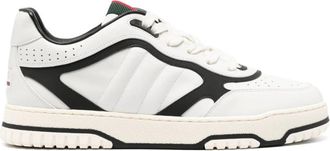 Gucci Wit Zwart Re-Web Sneakers - Heren - Sneakers - Wit - 38 EU - Leer - Schoenen