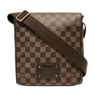 Louis Vuitton Pre-owned Cross Body Bags, female, Brown, Size: ONE SIZE Pre-owned Brooklyn PM Damier Shoulder Bag