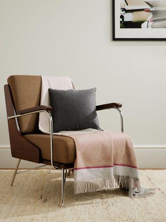 Brunello Cucinelli Fringed Colour-Block Silk Blanket