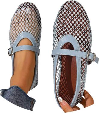 Generic Womens Lightweight Slip-On Casual Shoes with Breathable Soft Sole for Everyday Comfort (Blue, 6.5)