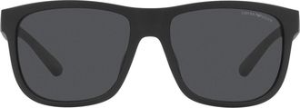 Emporio Armani Dark Gray Square Mens Sunglasses EA4182U 500187 57