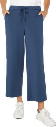 Liverpool L.A. Crop Wide Leg Sweatpants in Prussian Blue at Nordstrom Rack, Size X-Large