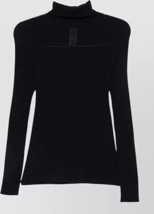 Fabiana Filippi cashmere wool silk ribbed slim-fit turtleneck sweater