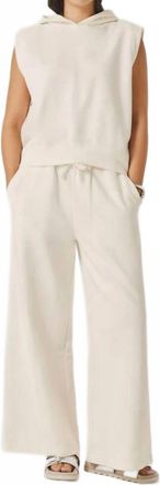 Splendid Greta Terry Crop Pant In Shell