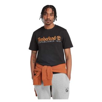 Timberland Heren Heritage Katoenen T-Shirt (Zwart, Wit)